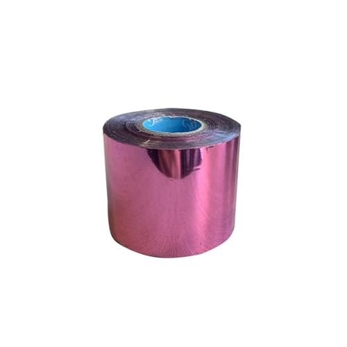 CYMMIYT Heißprägefolie 1 Rolle 5 cm x 120 m, 10 Farben, Heißprägefolie, Wärmeübertragung, PVC, Visitenkarten, Prägung beim Drucken, Basteln(Pink) von CYMMIYT