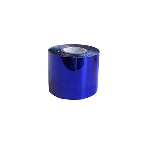 CYMMIYT Heißprägefolie 1 Rolle 5 cm x 120 m, 10 Farben, Heißprägefolie, Wärmeübertragung, PVC, Visitenkarten, Prägung beim Drucken, Basteln(Royal Blue) von CYMMIYT