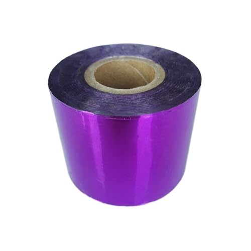 CYMMIYT Heißprägefolie 3 cm x 120 m, 11 Farben, Heißprägefolie, Wärmeübertragung, Laminierserviette, eloxiertes vergoldetes Papier for Folienprägemaschine(Purple) von CYMMIYT