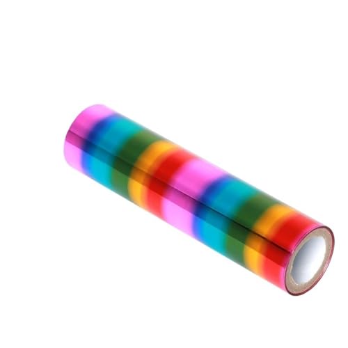 CYMMIYT Heißprägefolie 5 m x 1 Rolle grüne Diamantfarbe, wärmeaktivierte Folie, Heißfolienrollen, Heißprägefolienpapier, holografische Wärmeübertragung(Rainbow) von CYMMIYT