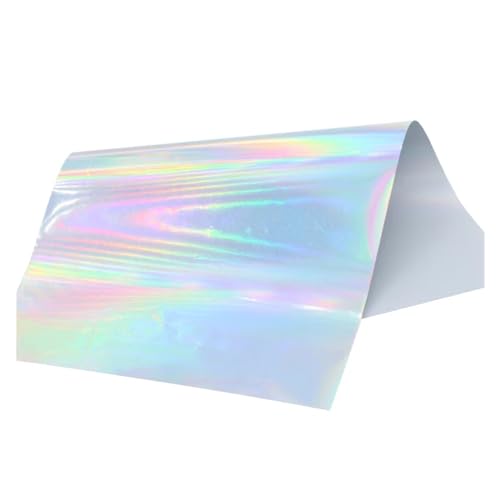 CYMMIYT Heißprägefolie 50 Stück Heißprägefolie Papier Heißlaminator Bastelpapier Vergoldung for Geschenkkartendekoration Sammelalbum Geschenkpapier(Laser Silver) von CYMMIYT