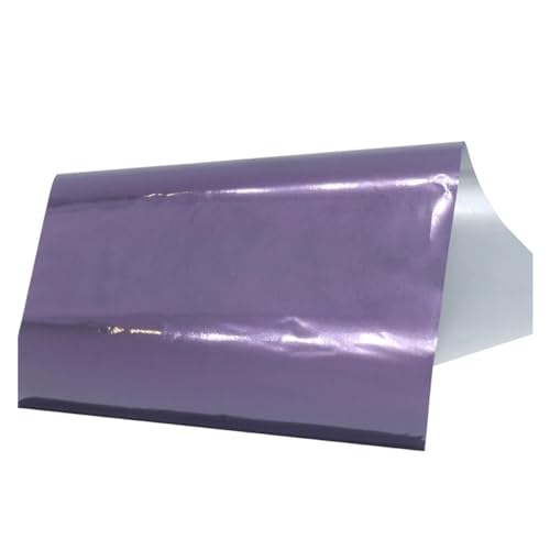 CYMMIYT Heißprägefolie 50 Stück Heißprägefolie Papier Heißlaminator Bastelpapier Vergoldung for Geschenkkartendekoration Sammelalbum Geschenkpapier(Light Purple) von CYMMIYT