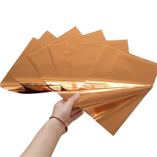 CYMMIYT Heißprägefolie A4 50 Blatt eloxiertes AluminiumGold Heißlaminator-Bastelpapier, einfach zu verwenden, kann auf Papiermineralien verwendet Werden(Copper) von CYMMIYT