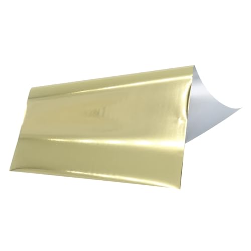 CYMMIYT Heißprägefolie Goldfarbene Heißprägefolie aus Papier, holografische Transfer-Laminierfolie for DIY-Kunsthandwerk, Geschenkkarten(Light Gold) von CYMMIYT