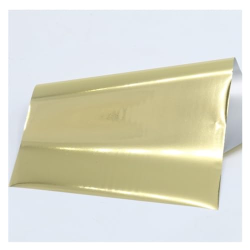 CYMMIYT Heißprägefolie Hellgoldene Heißprägefolie, Papier, holografische Transfer-Laminierfolie for Kunsthandwerk, Weihnachtskarte(Light Gold 50pcs) von CYMMIYT