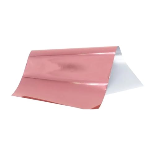 CYMMIYT Heißprägefolie Hellgoldene Heißprägefolie, Papier, holografische Transfer-Laminierfolie for Kunsthandwerk, Weihnachtskarte(Pink 50pcs) von CYMMIYT