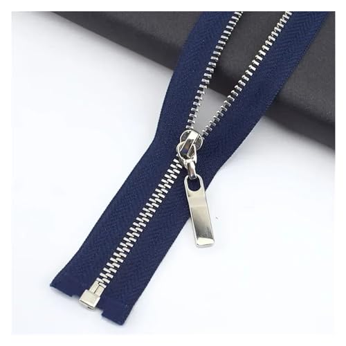 CYMMIYT Reißverschluss 3Pcs 3# Metall Reißverschlüsse 40/50/60/70cm Offene Auto Lock Zipper for Taschen Tasche Kleidung Zip Reparatur Kit DIY Nähen Zubehör universal(AP392-BlueSilver,70CM_NO3-3PCS) von CYMMIYT