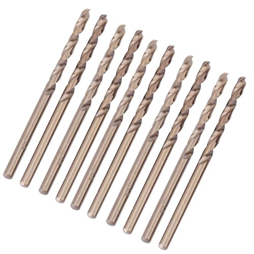 CYTGOUPER 10 Stück M35 Kobalt Bohrer Set, HSS CO Spiralbohrer Drill Bit Set, Multifunktionale Holzbohrer Set für Edelstahl Gusseisen und Metall 1,0-5,0 mm (1.5mm) von CYTGOUPER