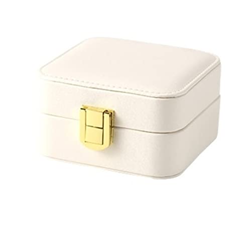 CYYHGD Schmuck-Organizer-Box, Leder, Mini-Schmuckschatulle, Organizer für Schmuck, Ohrringe, Halsketten, Ringe, Aufbewahrung, Schatulle, Reise von CYYHGD