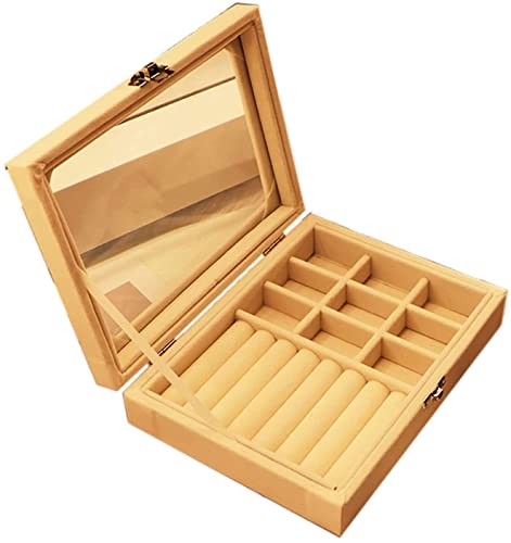 CYYHGD Schmuck-Organizer-Box, Schmuckschatulle, Schmuckaufbewahrung, Organizer, Ohrringe, Ringbox, Etui für Schmuck, Geschenkbox, kleine Schmuckschatulle, Schmuckboxen und -Organizer von CYYHGD