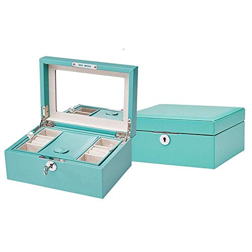 CYYHGD Schmuckaufbewahrungsbox für Damen, klein, für unterwegs, tragbare Aufbewahrung, multifunktionale Schmuckschatulle, Ohrstecker, kleine Schmuckschatulle, tolles Geschenk für Mädch von CYYHGD