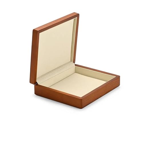 CYYHGD Schmuckschatulle-Organizer, Retro-Schmuckschatulle aus Holz, Ring-Displayhalter mit Mikrofaser-Schmuckschatulle, Ständer für Schmuck-Organizer, Verpackungsbox, Ohrring-Aufbewahr von CYYHGD