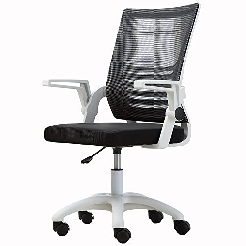 CYYHGD Schreibtischstuhl für das Homeoffice, atmungsaktiver Netzstoff-Arbeitsstuhl, drehbarer Handlauf, Tragkraft 150 kg, Unisex, entspannend (Farbe: Schwarz) von CYYHGD