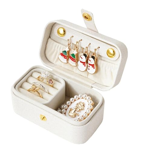 CYYHGD Tragbare Reise-Schmuckschatulle, Leder-Schmucketui für Ringe, Ohrringe, Armbänder, Schmuck-Organizer, Schmuck-Aufbewahrungsbox für Mädchen (C) von CYYHGD