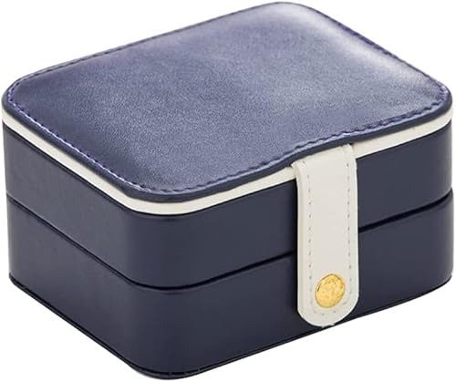 CYYHGD Tragbare mehrschichtige Aufbewahrungsbox für Reisen, PU-Schmuck, Ohrringe, Armbänder, Ornamente, Schmuckschatulle, Schmuck-Organizer-Box von CYYHGD