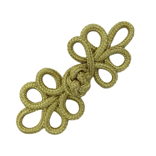 Knöpfe Knoten,handgenähte Knöpfe, Chinesische Knotenknöpfe for Aufnähen von Verschlussverschlüssen for traditionelle Cheongsam-Schals, Strickjacken, Pullover, Kostüme, Dekorationen, Schuhe.(Gold) von CYZXLLY