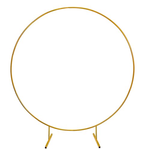 CZCPAPY Runde Ballonbogen Kit, 1.8 Meter Ballon Hoop Stand, Gold Mmetal Ballon Hoop Frame, Hochzeit Backdrop Stand, Ggraduation Party Dekoration von CZCPARY