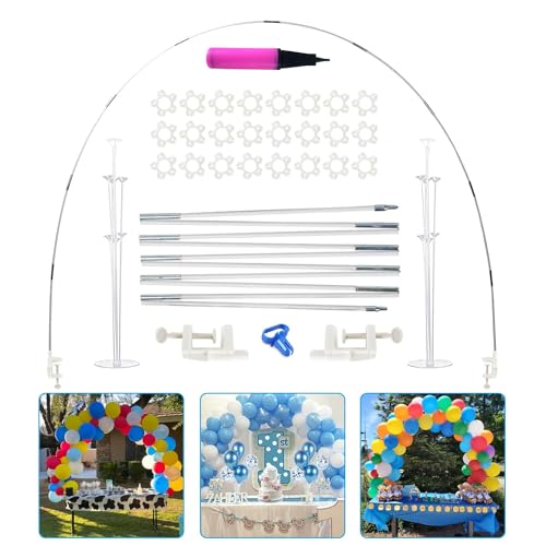 CZCPARY Tisch-Ballonbogen Kit, wiederverwendbare Faser Ballonbogen Stützen, verstellbare Ballonbogen Stützen für Geburtstag Dekorationen, Hochzeiten,Abschlussfeier von CZCPARY