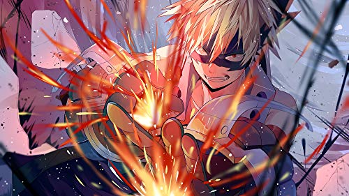 CZCZCZ DIY 5D Diamant Painting Kits,Voll Strass Crystal Stickerei Set,Diamond Malerei Mosaik Kreuzstich Bilder Handmade Art Craft,Home Wall Decor,Anime Katsuki Bakugou, My Hero Academia 20x25cm von CZCZCZ