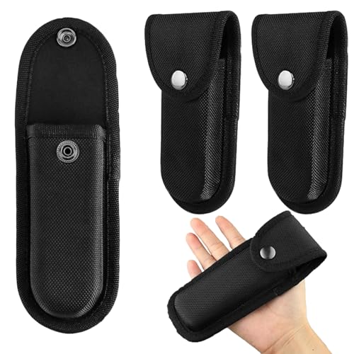 4 Stk Taschenmesser Tasche, Taschenmesser Messer Etui, Oxford Messeretui Schwarz, Messer Nylon Holster Taschen, Für Outdoor Unterhaltung, Wildes Überleben, Wandern, Bergsteigen(Ohne Messer). von CZlinOduMMX