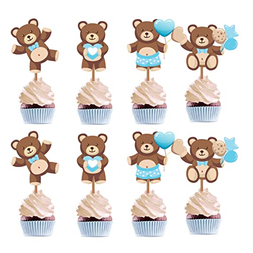 36 Stück Bär Cupcake Topper Baby Shower Geburtstag Party Geschlecht Enthüllung Party Dekorationen Zubehör von CZolden