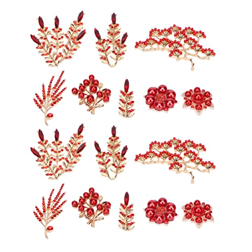 16pcs Perle Verzierungen Blumenknöpfe Legierungshänger Juwelier Machen Hochzeit DIY CLOME SHOUS NEW Basteln Rot von CaCaCook