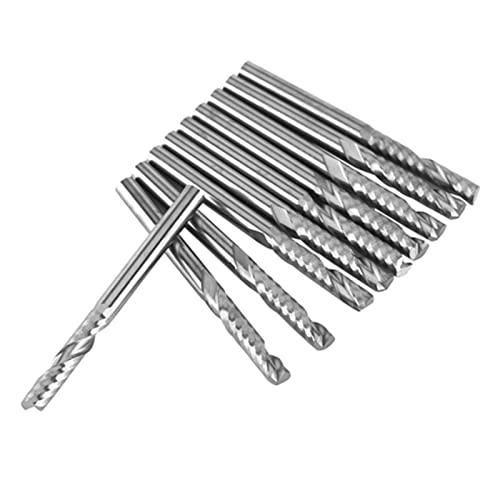 2 Mm Einzelflötenschnitt, 6 X 5 X 1, 10 Stück, Einzelflöten-Schaftfräser, CNC-Werkzeug-Bits, 3,175 Mm Durchmesser, 22 Mm Schneidkantenlänge von CaCaCook