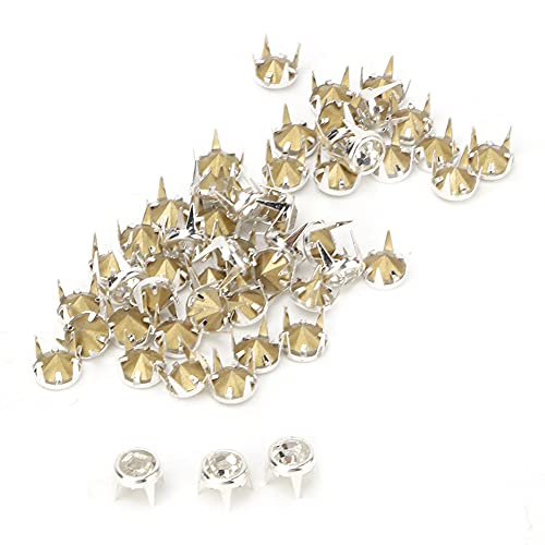 50 Stück 7 Mm DIY Silberne Runde Klaue-Kristall-Strasssteine ​​der Güteklasse A Zum Basteln und Dekorieren, DIY-Krallen-Diamant-Bekleidungszubehör (7 mm großer, silberfarbener, von CaCaCook