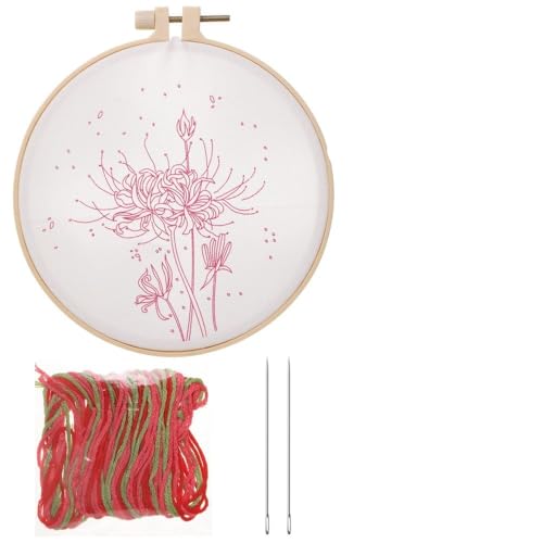 CaFfen Sticken Set Embroidery Kit DIY Needlework Tools Beginner Cross Stitch Artcraft with Embroidery Hoop Embroidery Kit(03) von CaFfen