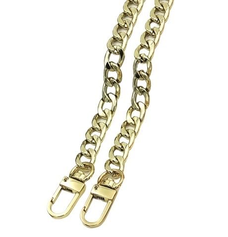 CaFfen Taschenkette Taschenkette aus Stahl – 9 mm Metall, abnehmbarer Ersatz-Schultergurt for Crossbody-Taschen, for Handtaschen, Gürtelgriff, schwer, stark Kette FüR Tasche(Light Gold,160cm) von CaFfen