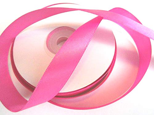 CaPiSo® 25m Satinband 10mm Beidseitig Glänzend Geschenkband Dekoband Schleifenband Dekoration Hochzeit (Pink, 25m) von CaPiSo