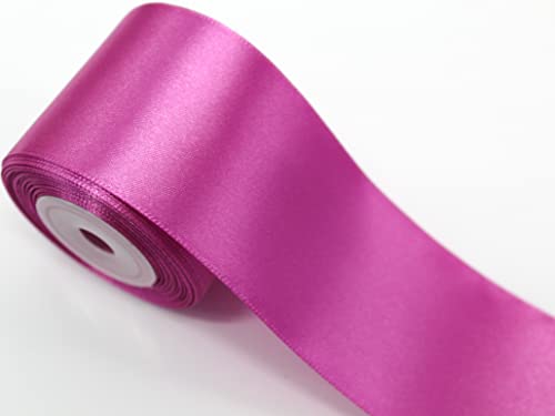 CaPiSo 10m Premium-Satinband 50mm Schleifenband Geschenkband Dekoband Dekorationsband Weihnachten Hochzeit (Pink) von CaPiSo