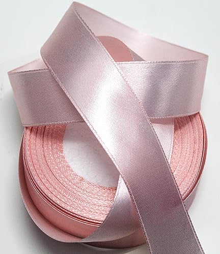 CaPiSo 22m Satinband 25mm Breite 2,5cm Schleifenband Geschenkband Dekoband Weihnachten Hochzeit (Pastell Rosa, 22m) von CaPiSo