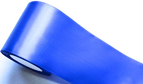 CaPiSo 22m Satinband 100 mm Schleifenband 10cm Breite Geschenkband Tischläufer Dekoband Dekoration Weihnachten Hochzeit (Marineblau, 22m) von CaPiSo