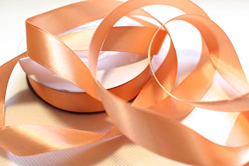 CaPiSo 25m 15mm Satinband 1,5 cm Dekoband Weihnachten Schleifenband Geschenkband Dekorationsband (Apricot) von CaPiSo