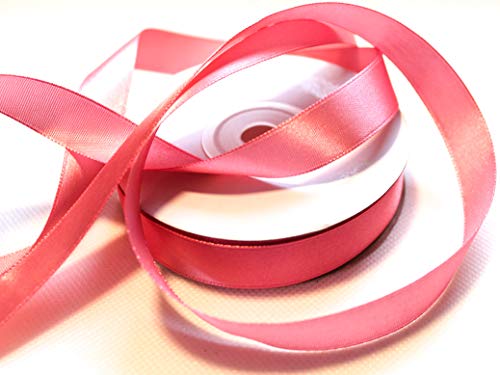 CaPiSo 25m 15mm Satinband 1,5 cm Dekoband Weihnachten Schleifenband Geschenkband Dekorationsband (Dunkles Rosa) von CaPiSo