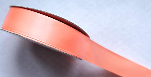 CaPiSo 25m 15mm doppelseitiges Satinband Premium-Qualität Schleifenband Satin Dekoband Geschenkband beidseitig glänzend (Apricot) von CaPiSo