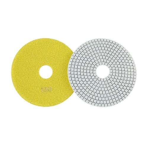 CaScab Betonboden-Polierpads, 150 mm, Diamantharz-Pads für Granit, Marmor, Kalkstein, Stein, Schleifen, Polieren (100#) von CaScab