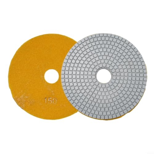 CaScab Betonboden-Polierpads, 150 mm, Diamantharz-Pads für Granit, Marmor, Kalkstein, Stein, Schleifen, Polieren (150#) von CaScab