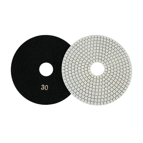 CaScab Betonboden-Polierpads, 150 mm, Diamantharz-Pads für Granit, Marmor, Kalkstein, Stein, Schleifen, Polieren (30#) von CaScab