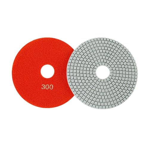 CaScab Betonboden-Polierpads, 150 mm, Diamantharz-Pads für Granit, Marmor, Kalkstein, Stein, Schleifen, Polieren (300#) von CaScab