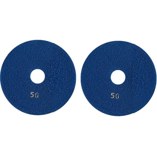 CaScab Betonboden-Polierpads, 150 mm, Diamantharz-Pads für Granit, Marmor, Kalkstein, Stein, Schleifen, Polieren (50#, 2 Stück) von CaScab