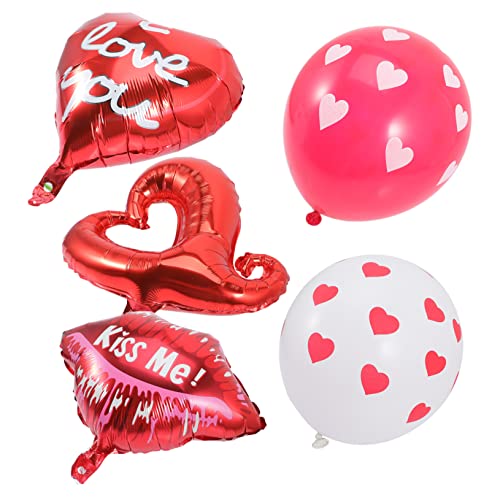 1 Satz Ballonanzug Liebe Folienballon Herz Dekor Dekorationen Für Hochzeitszeremonien Herzballon Hochzeitsdekorationen Valentinstag Dekorationen Rotes Dekor Aluminiumfolie Cabilock von Cabilock