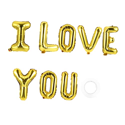 1 Satz Buchstabe party mitgebsel kinderparty mitgebsel party-mitgebsel valentine's day balloon ziernieten Ballon rahmen Dekorationen Braut Partyzubehör Aluminiumfolie Golden Cabilock von Cabilock