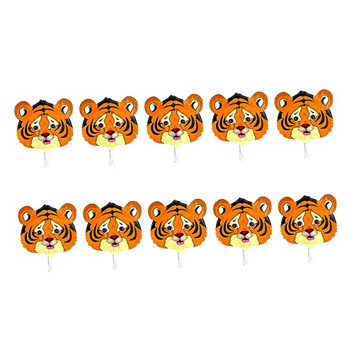 10 Stück Tiger Ballon Dekoration Weihnachtsballon Ballons Tiere Themenballon Rosa Blau Ballonbogen Set Für Neujahr Neon Neujahrsballon Partyzubehör Cabilock von Cabilock