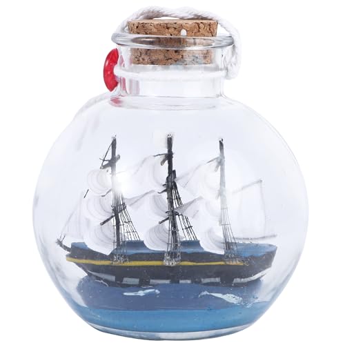 Cabilock 1Stk Schiff in der Flaschenverzierung Segelboot-Ornament glasflasche Treibflasche Handwerk Drift-Flaschen-Ornament Modellflugzeug Buddelschiff Kunsthandwerk schmücken von Cabilock