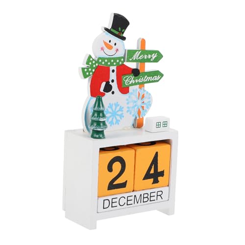 1Stk Weihnachtskalender aus Holz Dekorationen weihnachtlicher adventskalender weihnachtskalender weihnachtskalender für weihnachtsdeko Desktop-Kalender Tischkalender Cabilock von Cabilock