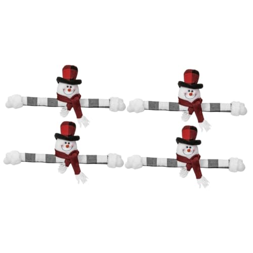 2 Sätze Vorhangschnalle Weihnachtsornament Ornamente Für Den Weihnachtsbaum Plüsch Weihnachtsdekorationen Aufkleber Raffhalter Schillernder Schneemann 2 Stück * 2 Cabilock von Cabilock