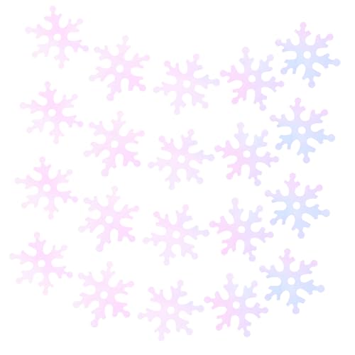 2 Schneeflocke-Anhänger winterdeko päckchen party dekoration snowflakes decoration Multifunktionales Konfetti Mini-Schneeflocken zum Basteln Konfetti-Dekor Wohndekoration Plastik Cabilock von Cabilock