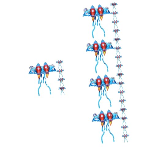 25 Stück Raketen Aluminiumfolien Ballon Kostüm Flügel Ballon Weltraum Ballon Raketen Party Dekorationen Feenflügel Ballon Geburtstagsparty Dekorationen Aluminiumfolie Cabilock von Cabilock